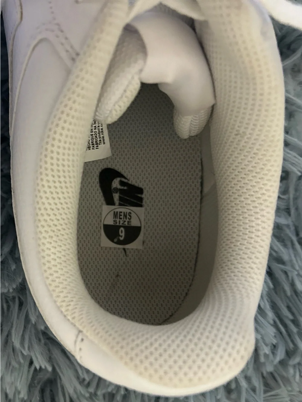 Nike Court Vision Low in Tripe White MENS 9 - Picture 3 of 5